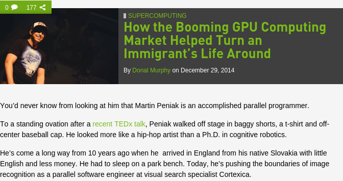NVIDIA article about my life during past 10 years