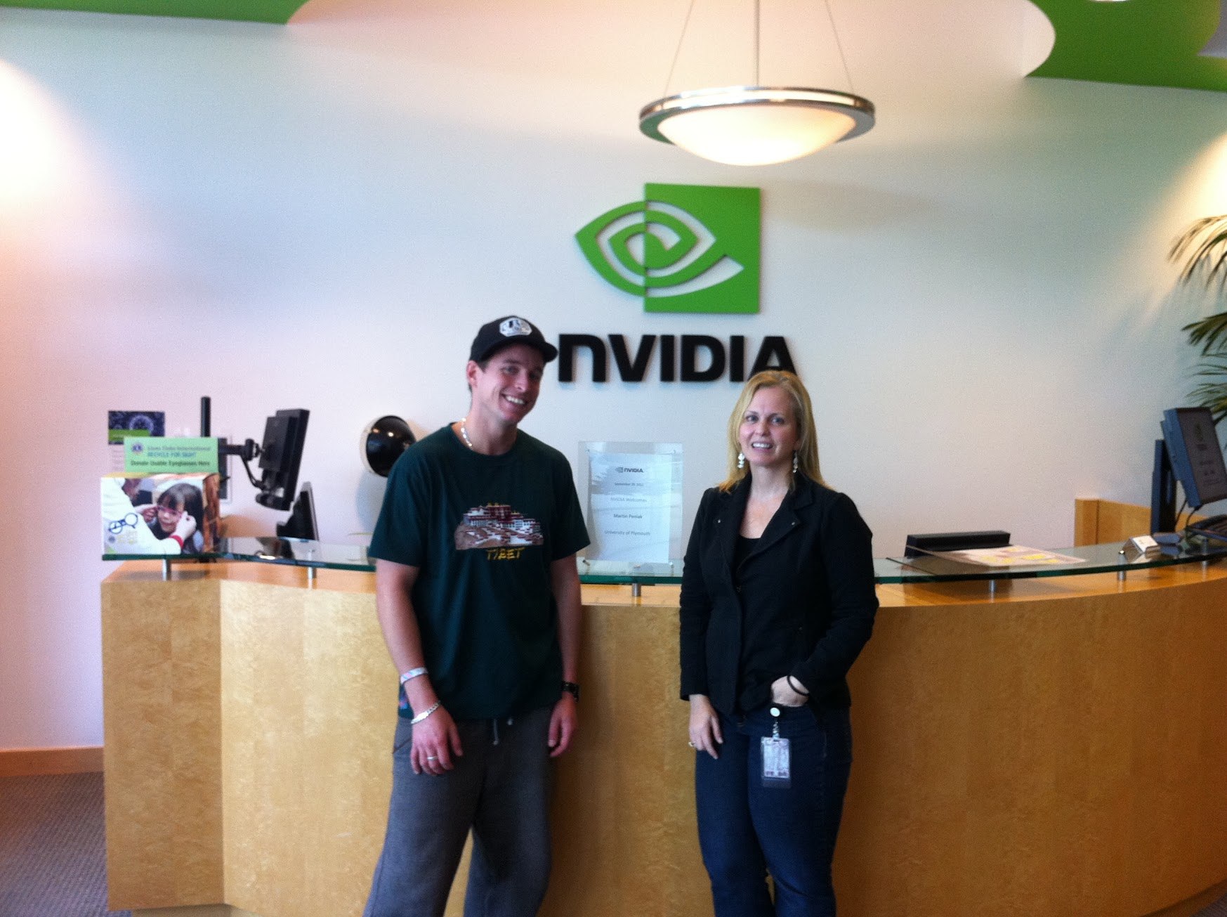 Martin Peniak at NVIDIA HQ in Santa Clara during a GPU robotics presentation